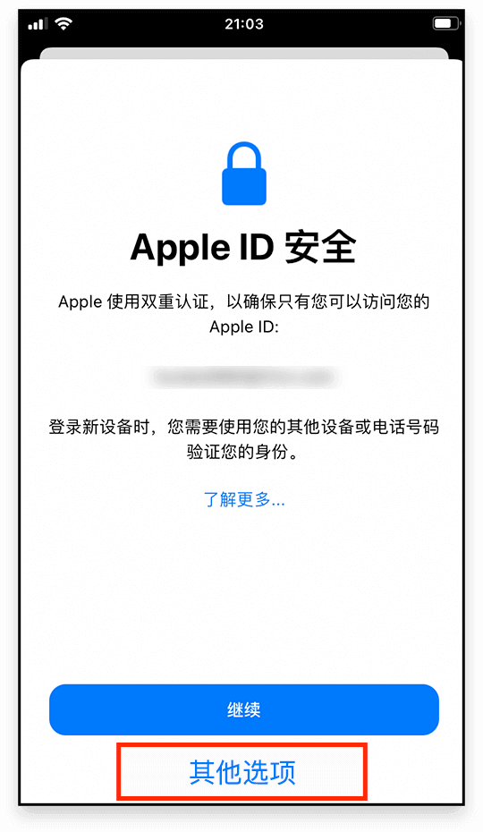 点击其他选项